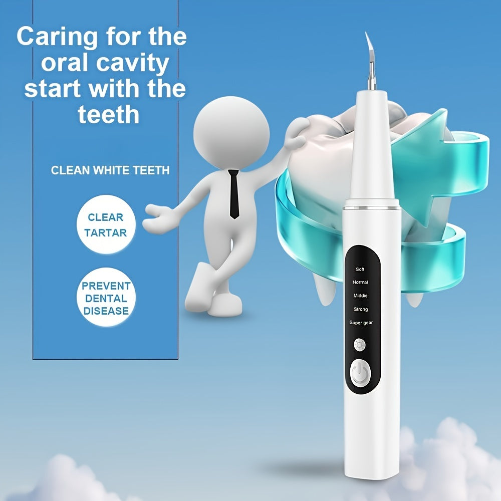 [ProClean Tartar Remover] 5-Level ProClean Tartar Remover Kit | Power Dental Flossers with Adjustable LED Light, 4 Replaceable Heads, and Advanced Dental Calculus Removal for Improved Oral Health and Fresh Breath - Father's Day, Mother's Day Gift