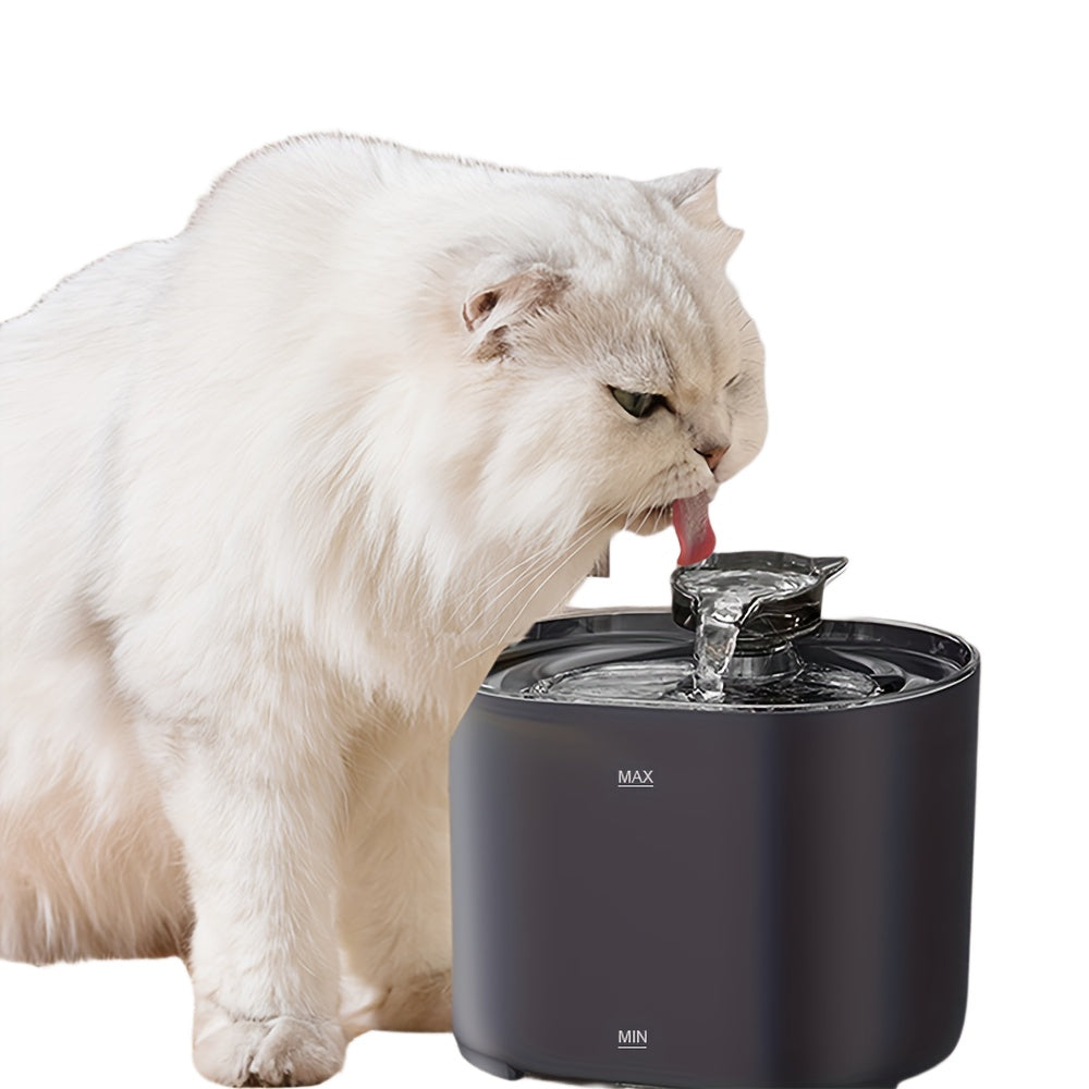 [Ultra Quiet Cat Fountain] Ultra Quiet 2.2L/74oz Cat Water Fountain - Cat Fountains with Cat-Shaped Spout - Indoor USB Powered Pet Drinking Dispenser