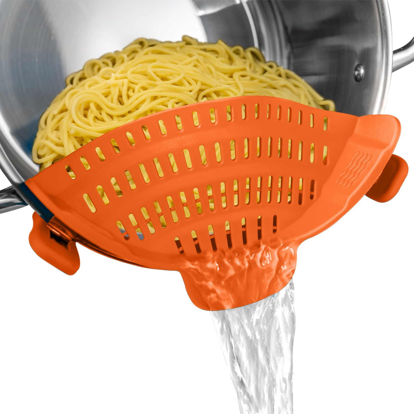 [1pc Adjustable Silicone Colander] Aberzey Adjustable Silicone Colander - 1pc Clip-On Pot Strainer for Easy Food Drainage - Durable, Heat-Resistant, and Easy to Clean Kitchen Tool for Noodles, Pasta, Veggies, and Fruits