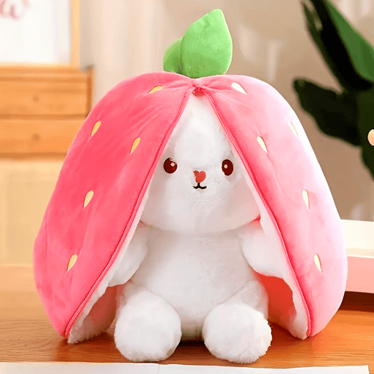 Transforming Rabbit Pillow, Strawberry Rabbit Plush Toy, Carrot Rabbit Doll, Pillow, Birthday Gift Holiday Gift Easter Gift Christmas Gift