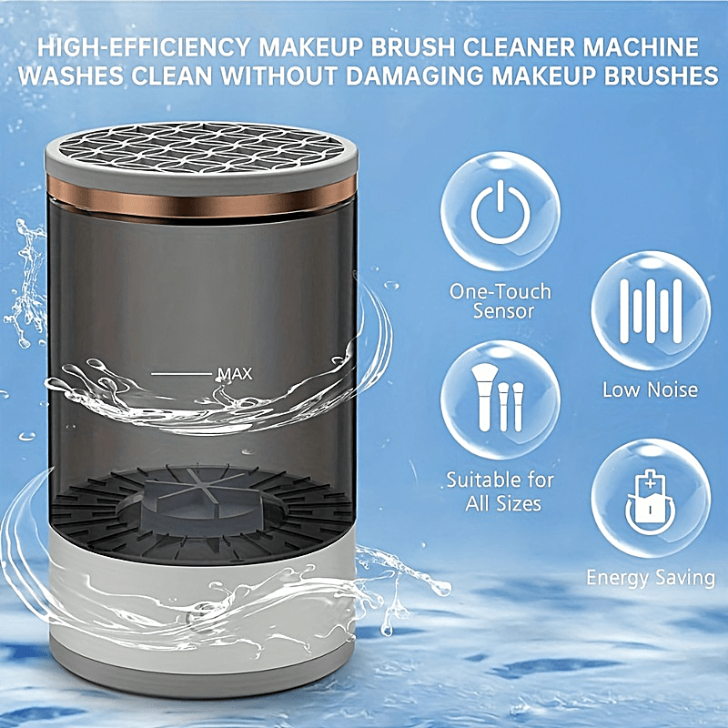 1pc Portable Electric Makeup Brush Cleaner Machine Automatic Spinner With USB Charging Quick Dry Cosmetic Brush Cleaning Tool