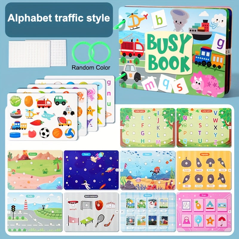 Interactive Quiet Book,Reusable Educational Learning Sticker Book,Enhancing Motor Skills And Cognitive Abilities,Learning and Educating Writing AIDS,Back-to-school Supplies,Halloween Christmas Gift