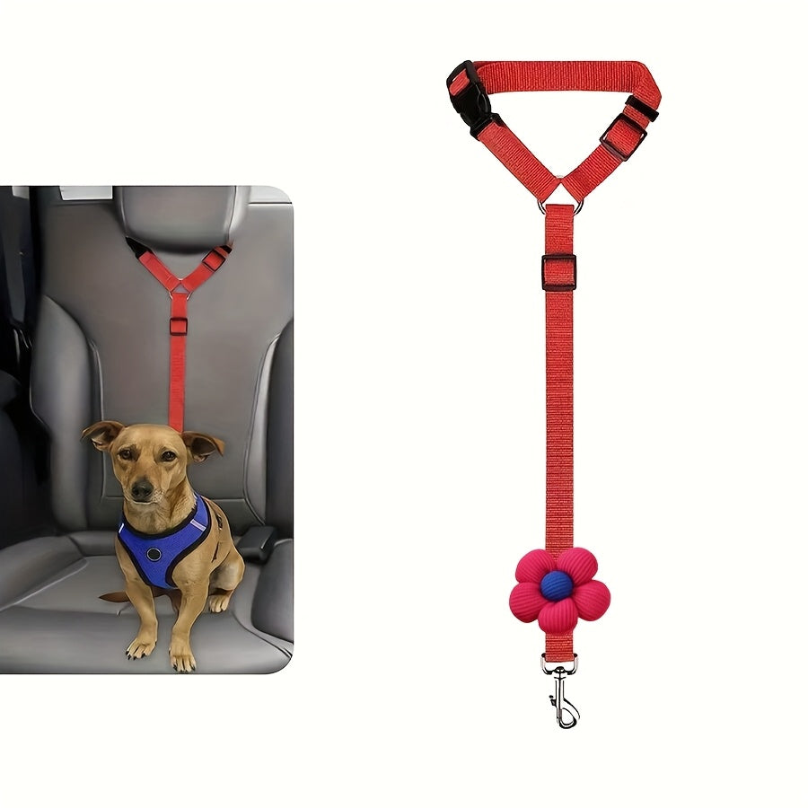 [1pc Dog Seat Belt] 1pc Dog Seat Belt for Vehicle Secure, Pet Car Tether Safety Leash | Dog Seatbelt Tether, Dog Seat Belt Buckle, Dog Car Seat Belt Christmas Gift