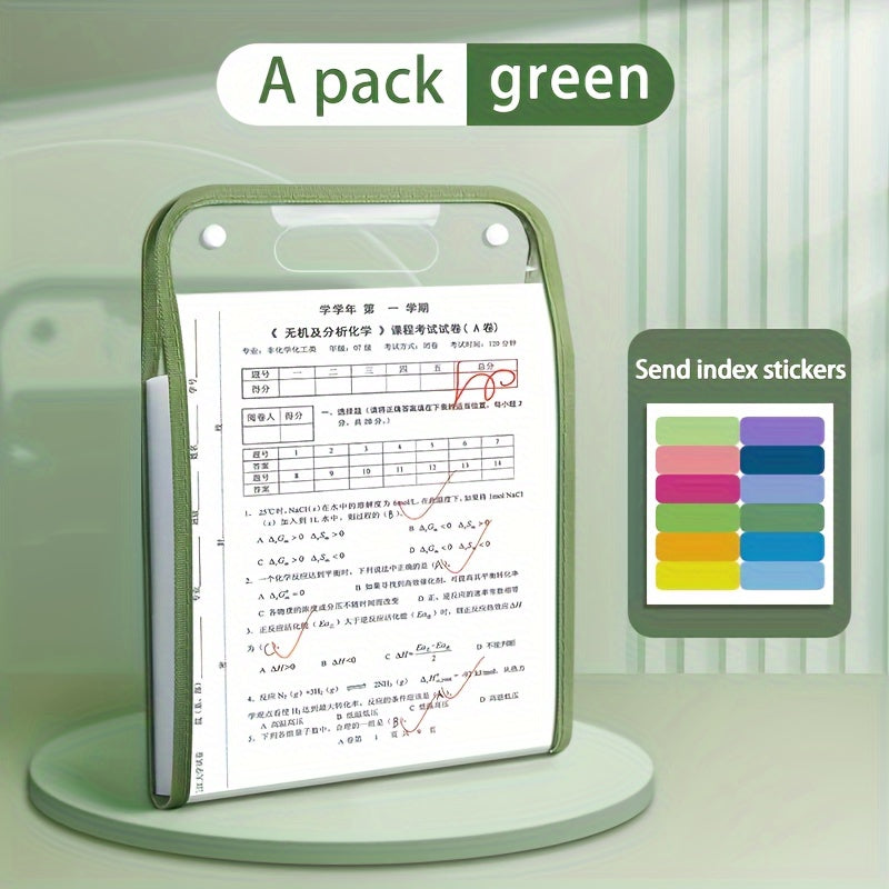 1pc, Durable A4 13-Pocket Expanding File Folder, Organ bag, Thickened PVC transparent, Organizer for Student Papers & Documents, for storing student test papers and data files