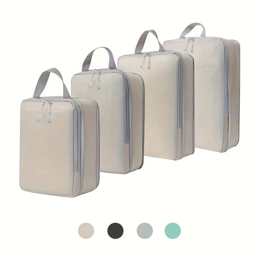 [Travel Luggage Set] 4pcs Travel Luggage Set | Travel Organizer, Travel Packing Cubes, Garment Bag, Clothing Protector Bag for Women, Travel Bag, Suitcase Set, Travel Essentials, Travel Must Haves, Duffle Bag, Travel Accessories