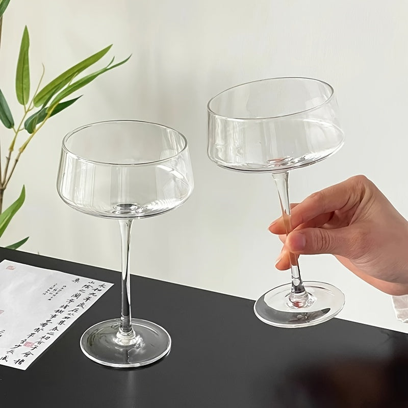 1/2pcs Japanese High-Stem Tower Cups, Creative Cocktail Glasses, Martini Cups, And Special Fruit Drink Glasses Made of Glass