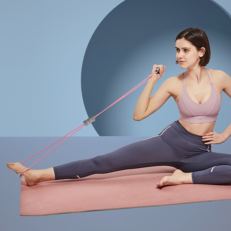 8-Shaped Yoga Resistance Band: Get Fit & Slim at Home with Thick Tension Rope!