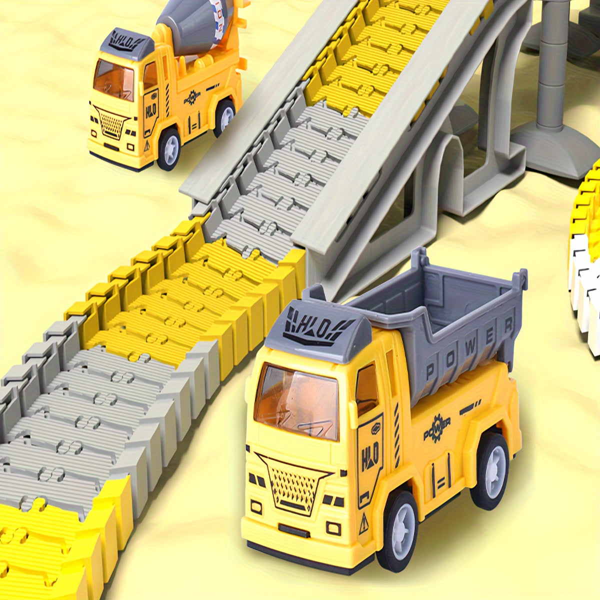 [STEM DIY Train Set] STEM Educational Battery-Powered DIY Construction Vehicle Train Set | Plastic Building Kit with Electric Track | for Ages 3-6, Ideal Christmas and Thanksgiving Gifts
