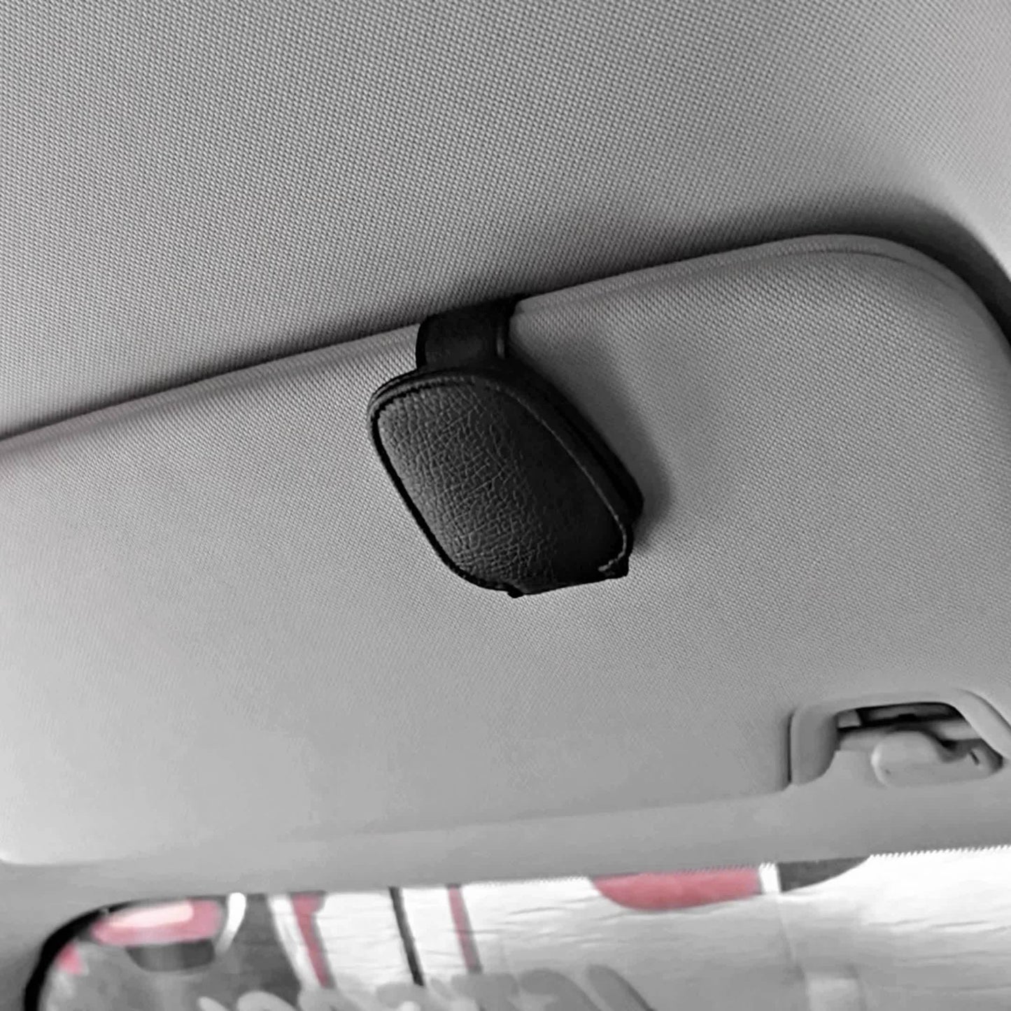 1pc Universal Car Sun Visor Glasses Clip, PVC Material, Auto Eyeglasses Holder, Vehicle Interior Accessories, Eyewear Storage Bracket