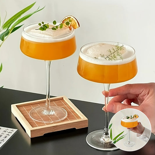 1/2pcs Japanese High-Stem Tower Cups, Creative Cocktail Glasses, Martini Cups, And Special Fruit Drink Glasses Made of Glass