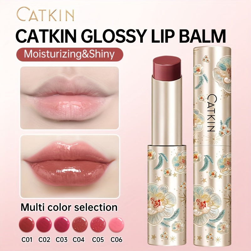 CATKIN Glossy Lip Balm & Lip Gloss, Ultra-Hydrating Glow Tinted, C01-C06