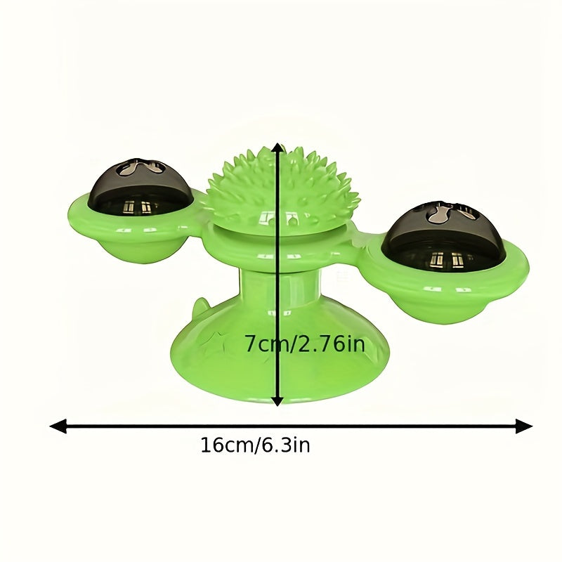 1pc, Fun Rotating Cat Toy, Windmill Turntable Design, Cat Teaser, Stimulate Cat's Vitality, Interactive Play, Enhance Emotions, New Fun in Pet Life