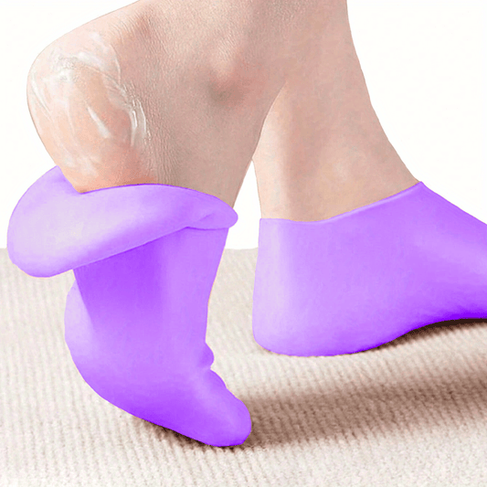 1Pair Silicone Socks for Dry Cracked Feet, Women's Foot Socks for Moisturizing, Cracked Heel