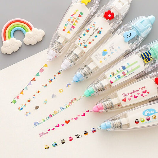 1pc Creative Cartoon Press-type Lace With Stationery Decoration Supplies