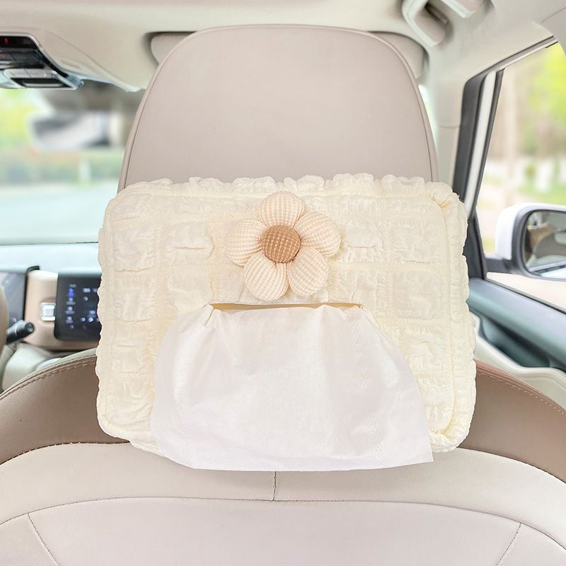 [Cute Car Tissue Box] Car Tissue Box, Car Suction Box, Armrest Box, Sun Visor, Seat Hanging Type, Cute, Simple, and High-end Paper Bag