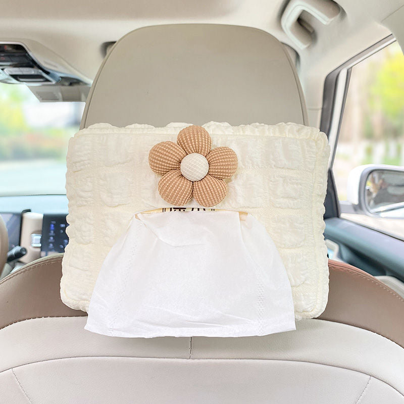 [Cute Car Tissue Box] Car Tissue Box, Car Suction Box, Armrest Box, Sun Visor, Seat Hanging Type, Cute, Simple, and High-end Paper Bag