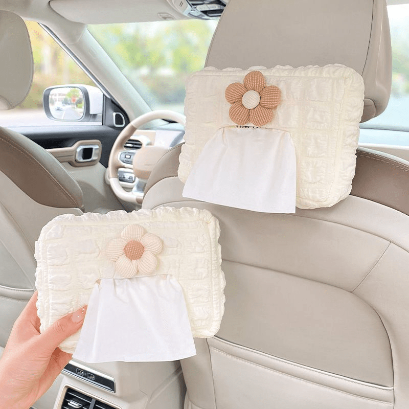 [Cute Car Tissue Box] Car Tissue Box, Car Suction Box, Armrest Box, Sun Visor, Seat Hanging Type, Cute, Simple, and High-end Paper Bag