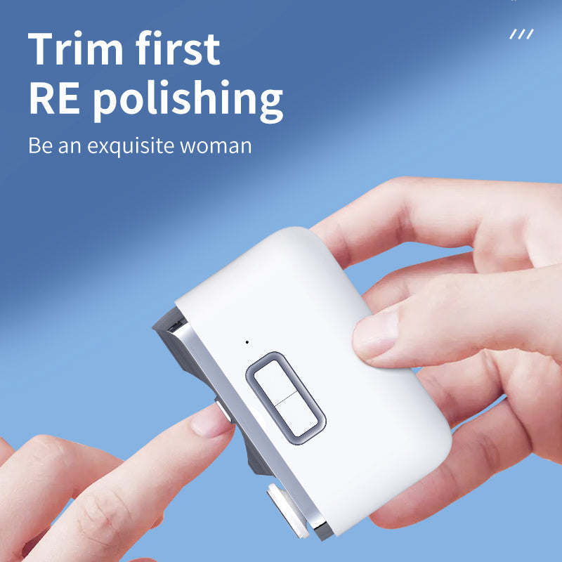 2in 1 Electric Automatic Nail Clipper Polishing Fingernail Trimmer Manicure