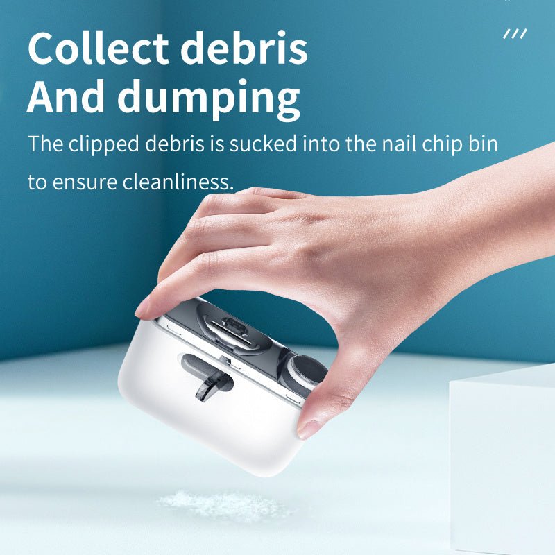 2in 1 Electric Automatic Nail Clipper Polishing Fingernail Trimmer Manicure