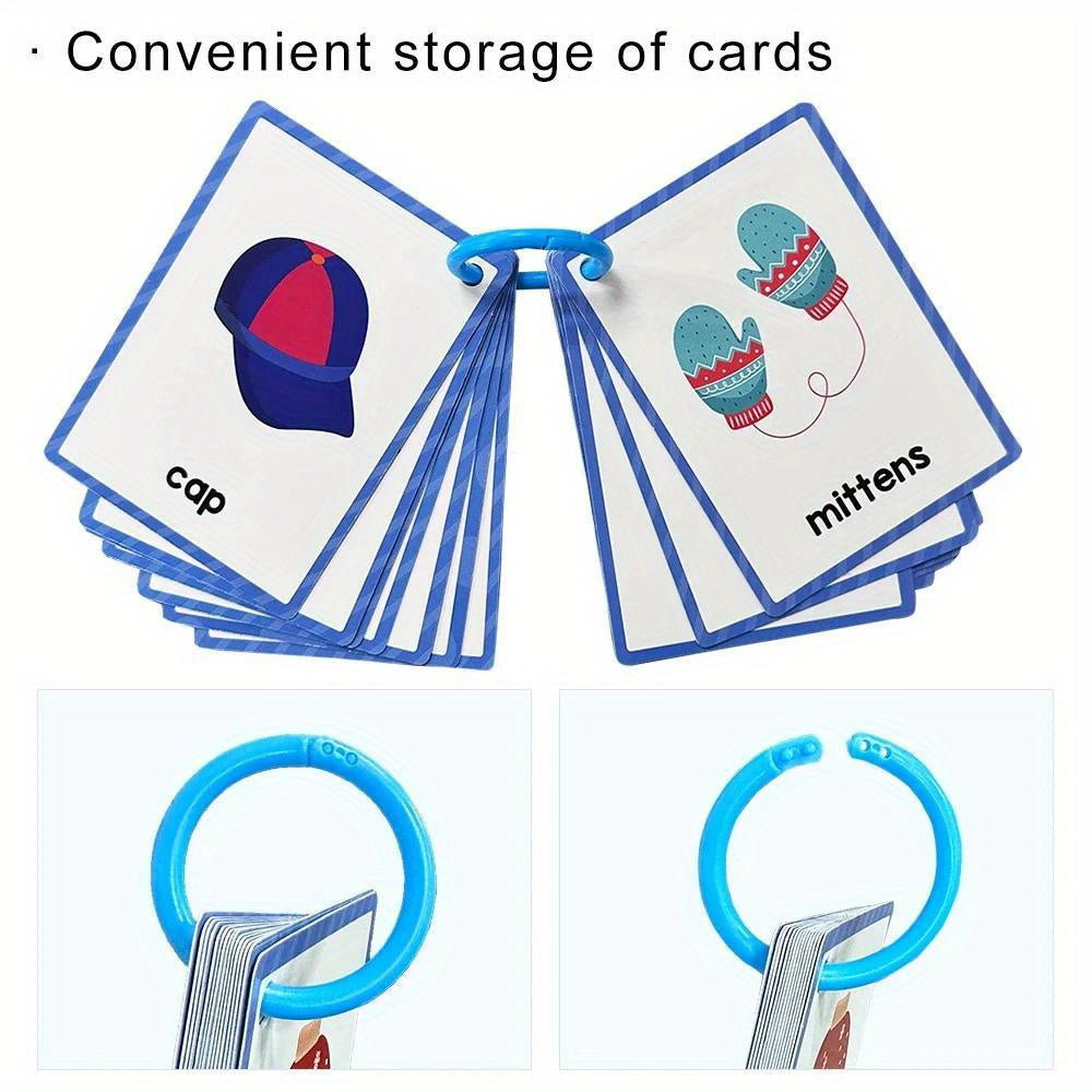 12 Themes Learning Flash Cards 386 English Words, Kids Toddler Colors, Shapes and Numbers, Learning Toys, Educational Preschool Flashcards Kindergarten Educational Toys School Supplies