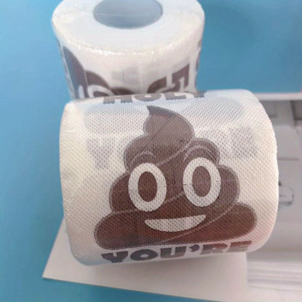 [Funny Birthday Tissue] 1pc Funny Birthday Party Cartoon Poop Pattern Printed Tissue Paper - Happy Birthday Party Decoration Birthday Gifts Party Supplies Room Decoration Home Decoration