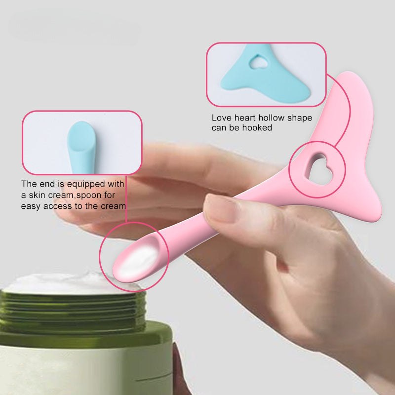 1pc Silicone Makeup Stencil Tool, Multi-Functional Winged Eyeliner & Lipstick Guide, Easy Application Mask Template, No Electricity Needed, for Beginners, Makeup Application Aid|Heartshaped Design|Flexible Silicone Tool