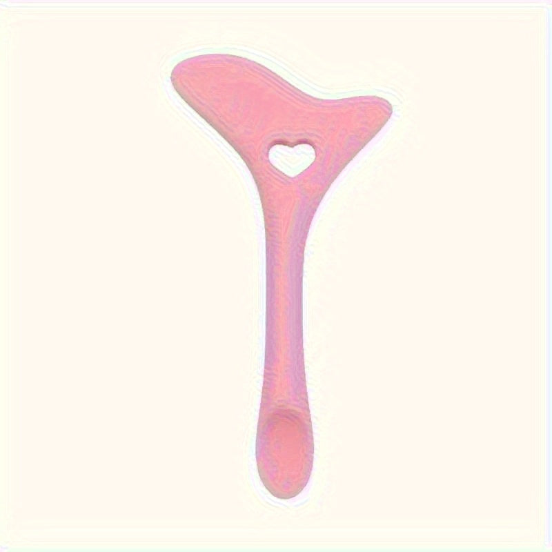 1pc Silicone Makeup Stencil Tool, Multi-Functional Winged Eyeliner & Lipstick Guide, Easy Application Mask Template, No Electricity Needed, for Beginners, Makeup Application Aid|Heartshaped Design|Flexible Silicone Tool