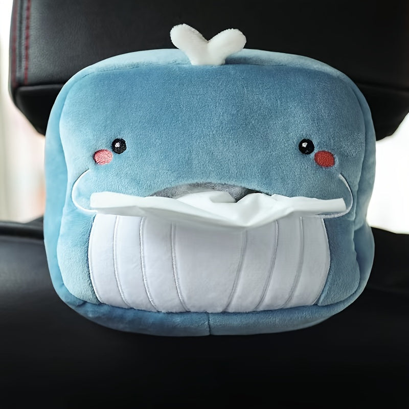 [Portable Multi-Functional Tissue Holder] Cute Plush Animal Car Tissue Box Holder - Portable, Multi-Functional Drawer Design For Women'S Vehicles Cute Car Accessories For Women Tissue Box Holder Car