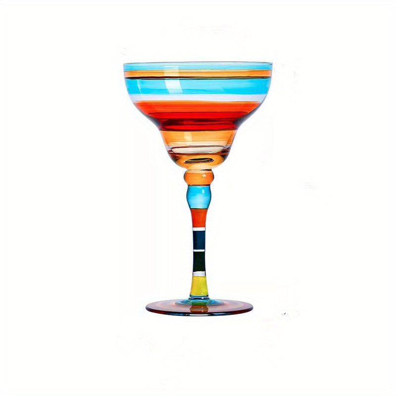 Painted Margarita Glasses, Creative Hand-Painted Cocktail Glasses, Alicia's Home Wedding Celebration Goblet