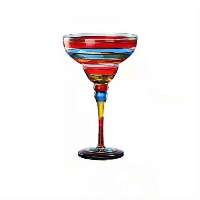 Painted Margarita Glasses, Creative Hand-Painted Cocktail Glasses, Alicia's Home Wedding Celebration Goblet