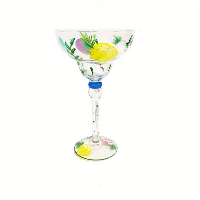 Painted Margarita Glasses, Creative Hand-Painted Cocktail Glasses, Alicia's Home Wedding Celebration Goblet