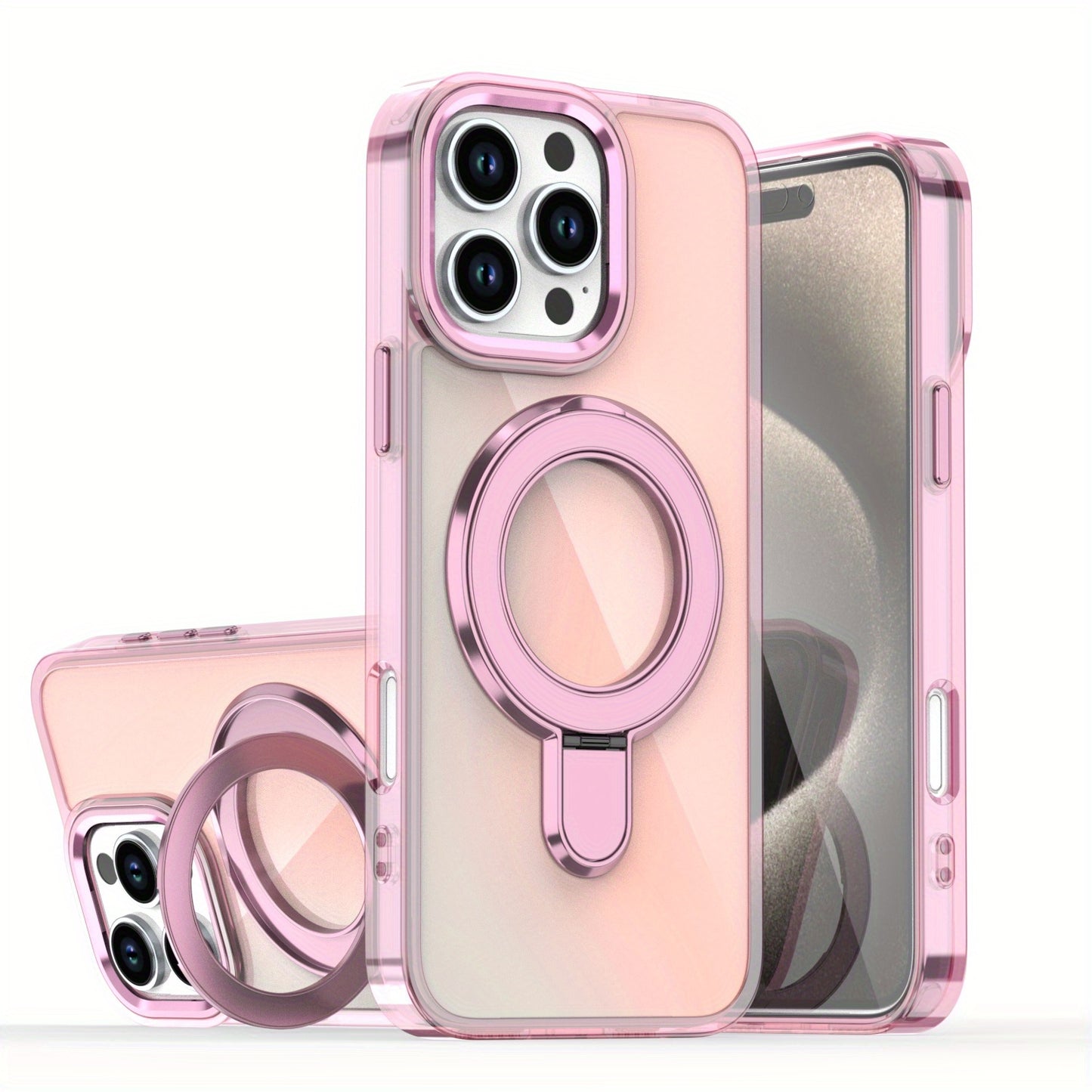 [New Magnetic Holder Phone Case] Suitable for Apple Iphone 15Promax 16Promax 14Promax 13Promax 12Pro 11 Magnetic Holder Phone Case, Metal Frame Protection, Brand New All Inclusive, Niche High-End, Goddess Temperament, Holiday Gift Luxury Electroplated Gli
