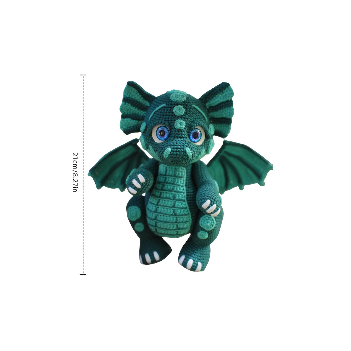 1Set Animal Crochet Kit for Beginners, Beginner Crochet Kit for Adults with Step-by-Step Text Tutorials, Dragon DIY Knitting Kit, Cute Funny Home Decorative Ornaments, Birthday Valentine's Day Festival Gifts