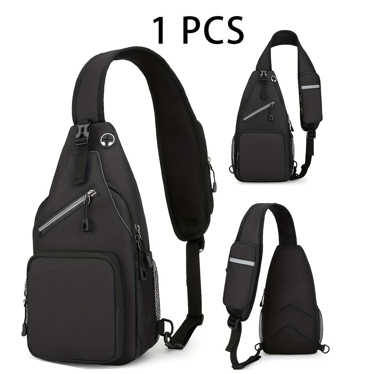 Sling Bag Lightweight Crossbody Sling Backpack for Women Men Large Shoulder Chest Bag Daypack for Hiking Traveling