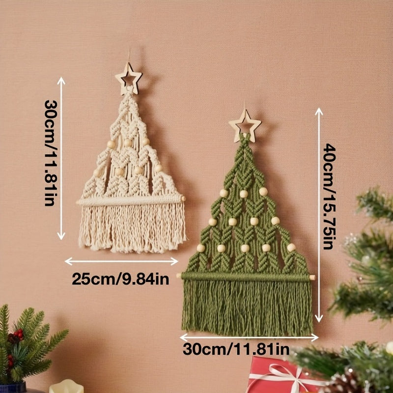 2pcs Woven Christmas Tree DIY Kit Christmas Crafts Gift Kit Suitable For Family And Friends Perfect Holiday Gift