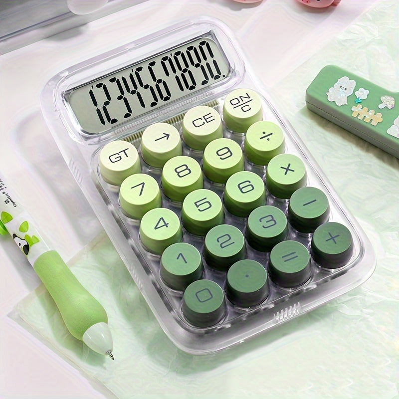 1pc of transparent high-value calculator for students, creative small computer, cute calculator, commercial financial office dedicated portable computer