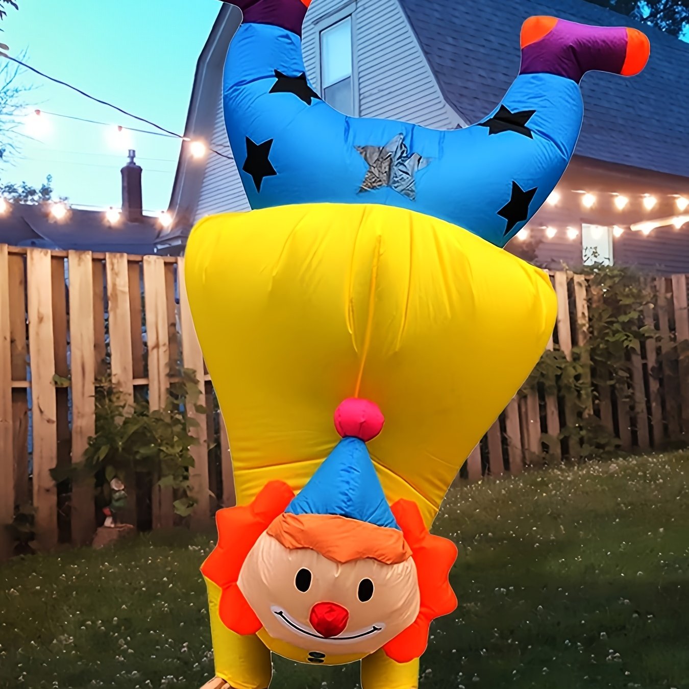 Adult Inflatable Clown Costume for Standing on Head