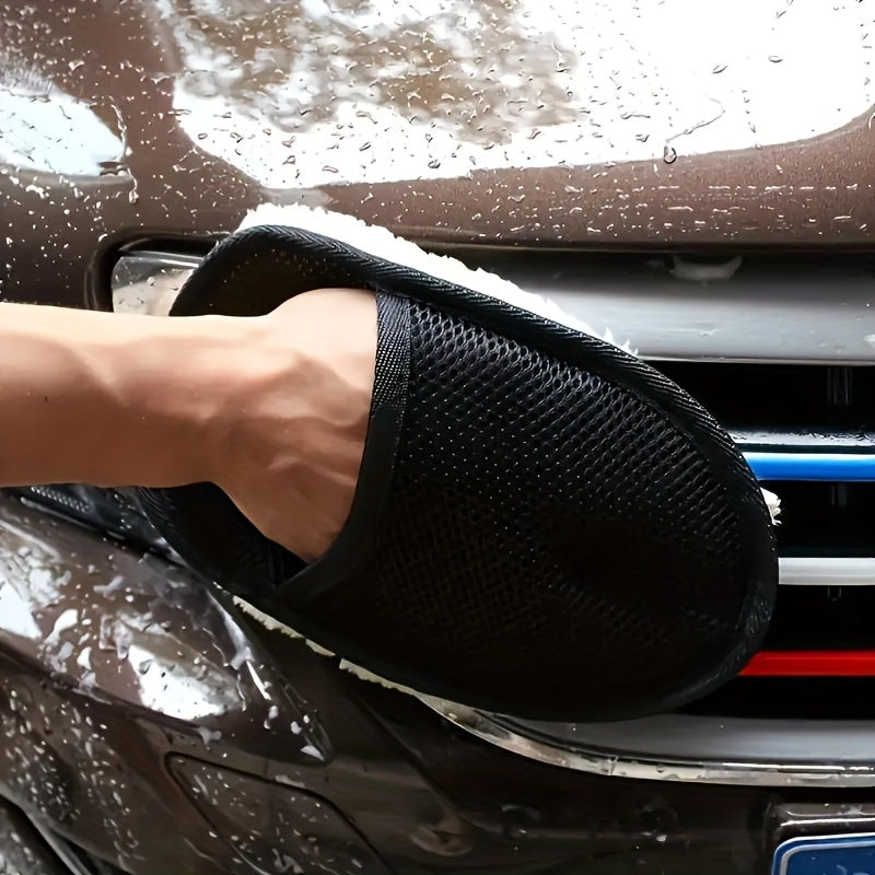2/3/4pcs Soft Car Cleaning Gloves - Portable Durable Microfiber Detailing Brush, Suitable for Interior and Exterior Car Washing, Multifunctional Dust Removal Tool