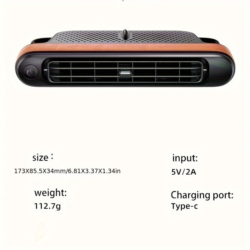 2024 New Model Car Ventilated Seat Fan, USB Powered Headrest Seat Fan, Portable with Three-Speed Adjustment, Turbo Strong Wind, Bladeless Backrest Small Electric Fan.