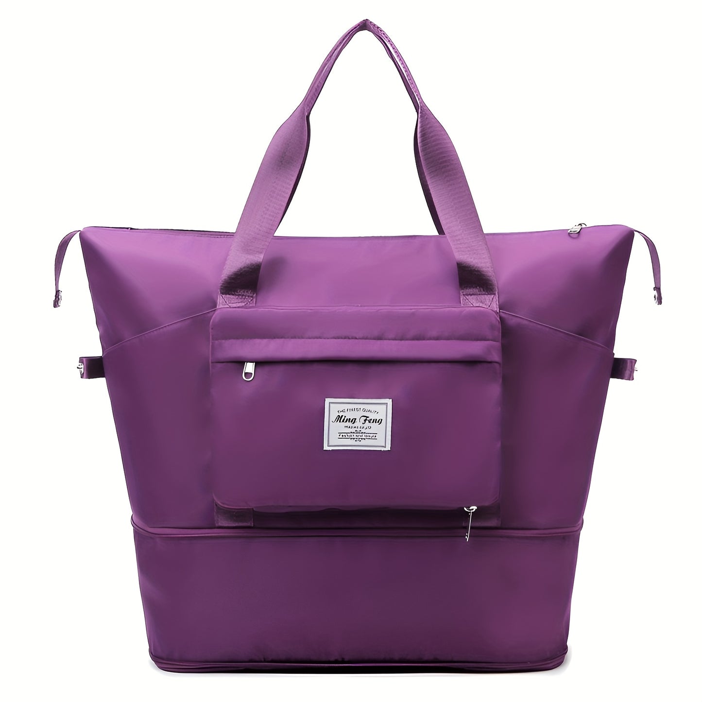 [Durable Travel Duffel] Durable Oxford Fabric Large-Capacity Foldable Travel Duffel Bag - Multi-Functional Outdoor Sports and Fitness Handbag with Dry/Wet Separation - Available in Gray/Purple/Blue/Black, Perfect for Gym, Weekend Getaways, and Travel Orga