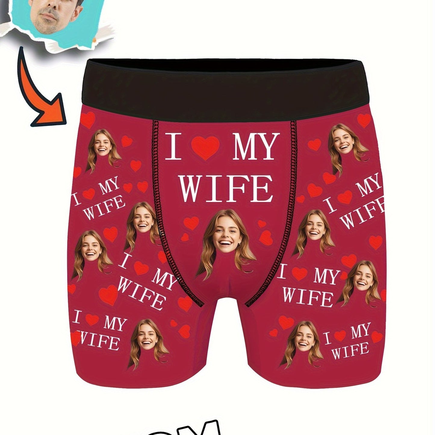 Of Personalized Boxer Shorts with Images, Unique Face Photo Boxers, Fun Underwear Featuring Faces, And Amusing Prank Gifts for Dad/Husband/Boyfriend.
