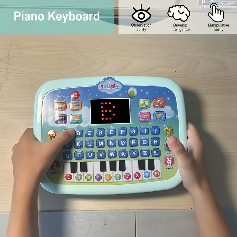 Tablet for Kids with LED Screen, Learning Mat for Teaching Alphabet, Numbers, Words, Music, Math, Interactive Electronic Toy forEarly Development, Suitable for and Girls, Halloween and Christmas Gifts