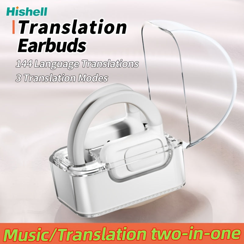 [Real Time Translator] Real Time 2-Way Language Translator Earphones | 144 Languages, Portable Translation Headset with APP for Music And Calling, for IOS & Android