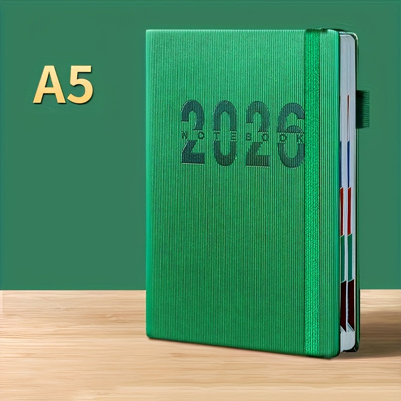 [2026 Daily Planner] 2026 Daily Planner | 365-Day Plan, One Page Per Day, Time Management, Self-Discipline Check-In, Office, 400 Pages, Visual Organization, Easyclean Paper
