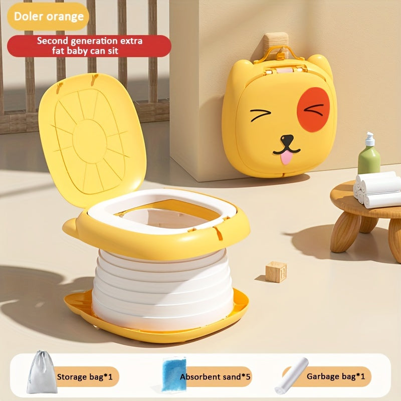 [Portable Potty] 1pc Portable Folding Potty Seat | Child Kids Travel Toilet, Foldable Emergency Potties, Infant Boys Girls Baby Training Toilet