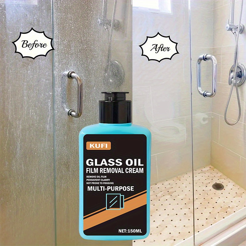 Glass Cleaner for Bathroom, Shower Removal of Oxidation Layer, Car Glass Polish Brightens Windows Suitable for Automotive and Home Use