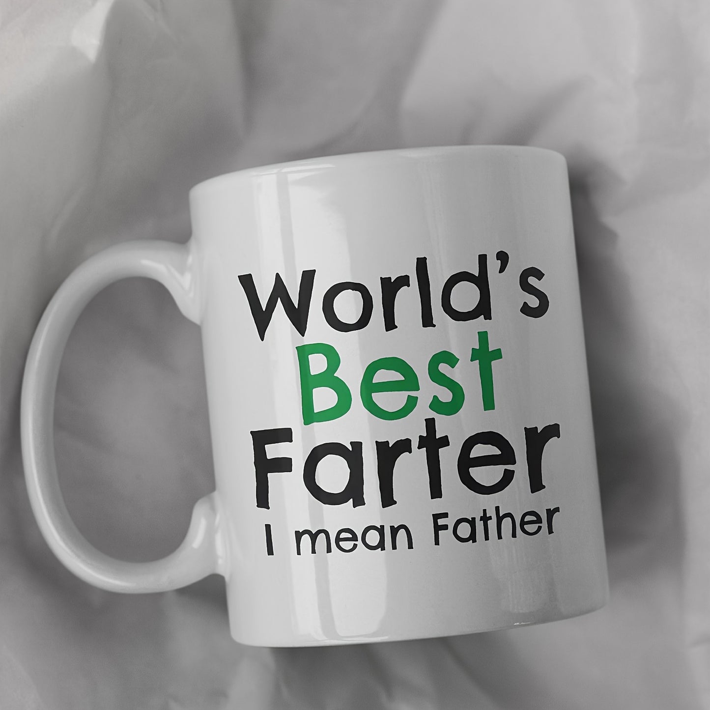 [Best Father] Letter Printing Ceramic Coffee Cup | 1pc | Ceramic | Unique | Coffee | Father's Day Birthday, Holiday, Party, Christmas | Best Gift for Dad