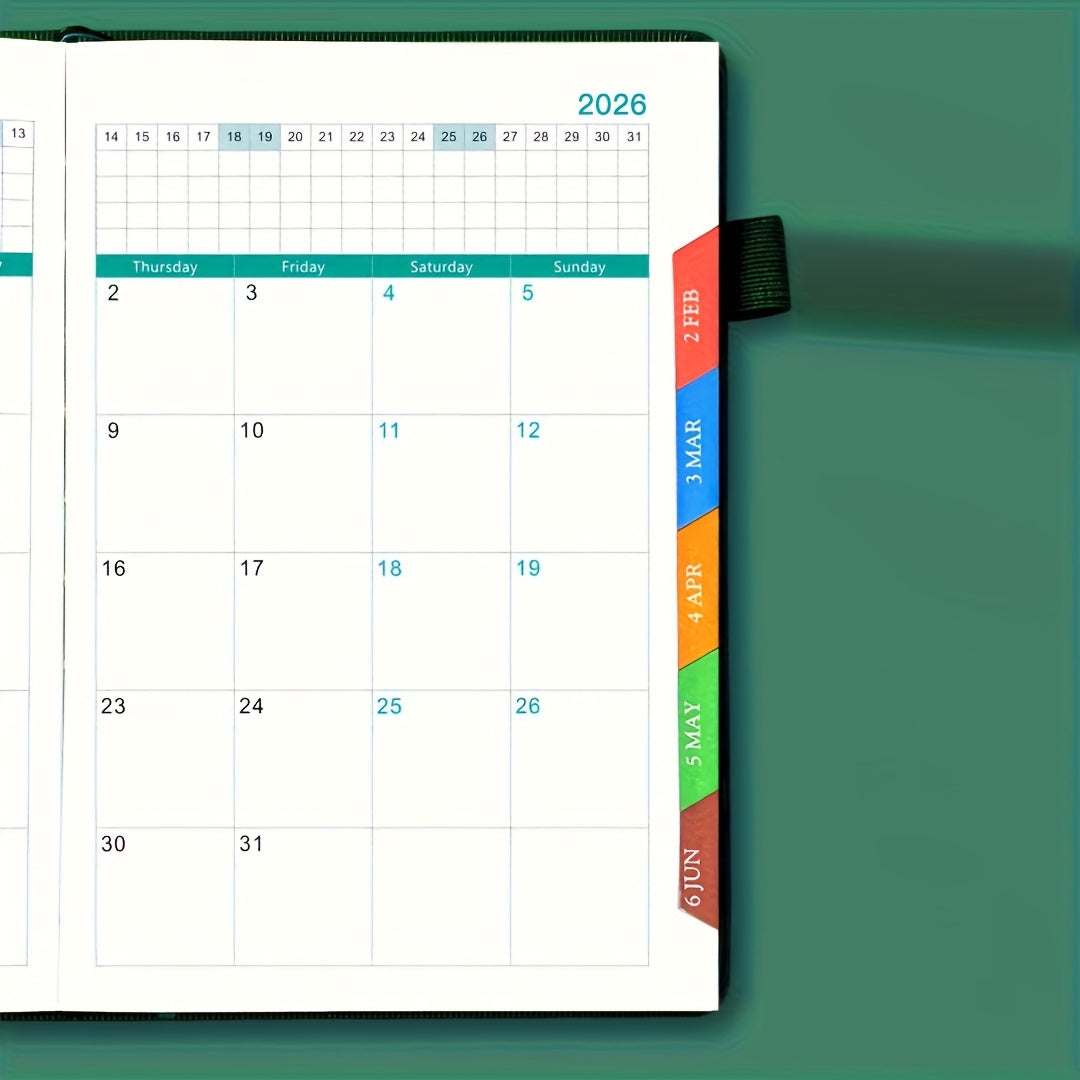 [2026 Daily Planner] 2026 Daily Planner | 365-Day Plan, One Page Per Day, Time Management, Self-Discipline Check-In, Office, 400 Pages, Visual Organization, Easyclean Paper