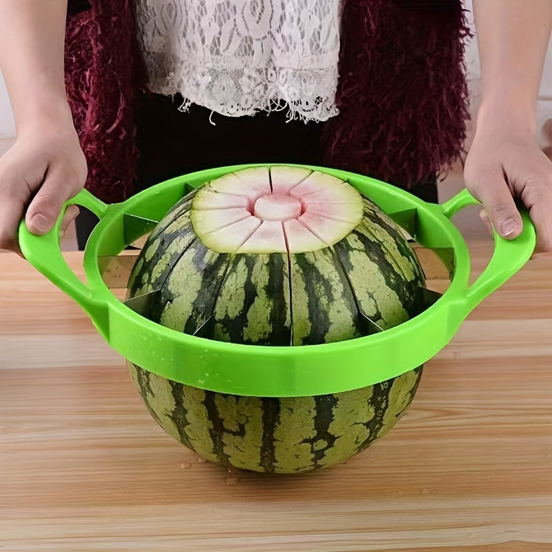 1pc, Watermelon Slicer, Creative Watermelon Cutter, Stainless Steel Watermelon Divider, Reusable Watermelon Slicer, Fruit Divider, Kitchen Gadgets, Kitchen Supplies, Kitchen Stuff Kitchen Accessories