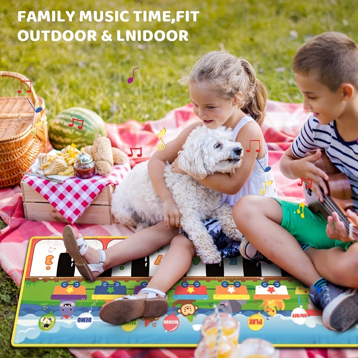 [Musical Piano Mat | Kids] 10 Songs | Musical Piano Mat for Kids, Floor Dance Toy | 8 Animal Sounds, 5 Modes, Children's Keyboard Blanket Music Touch Game Mat, Music Early Education Toy, Halloween Christmas Gift for Winter Ramadan Mubarak
